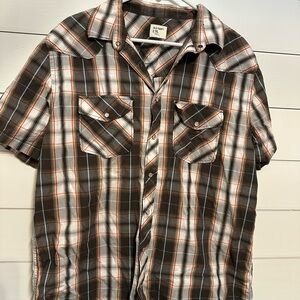 Old Navy Men's Multicolor Plaid Button-Down Shirt